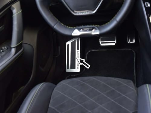 Repose-pieds inox métal brossé Peugeot 208 2008 2019+ - Accessoires tuning intérieur