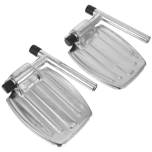 BIUDECO 2個 車椅子用フットレスト 交換用ペダル 軽量折りたたみ式 脚踏み板 厚手耐久設計 ユニバーサル適合 携帯便利で旅行に