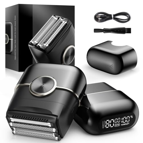 Electric Foil Shavers for Men: 4 Floating Blades & Big LED Display