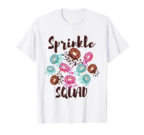 Donut Amante Corrispondenza Compleanno Donut Sprinkle Squad Maglietta