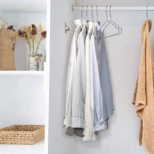 20Pcs Hangers for Clothes Stainless Steel Coat Hangers Anti-Slip and Durable Space Saving 40 Cm