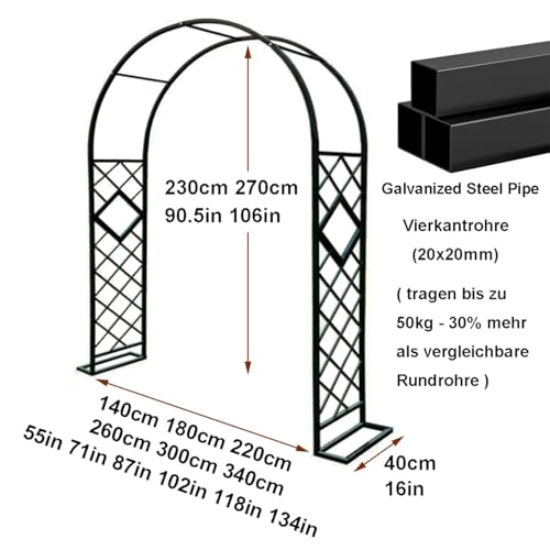 Pergola ogrodowa, altana, 140340 cm, metalowa krata, do roślin pnących, idealne wsparcie dla róż i powojników, idealna na wesela i dekoracje na świeżym powietrzu