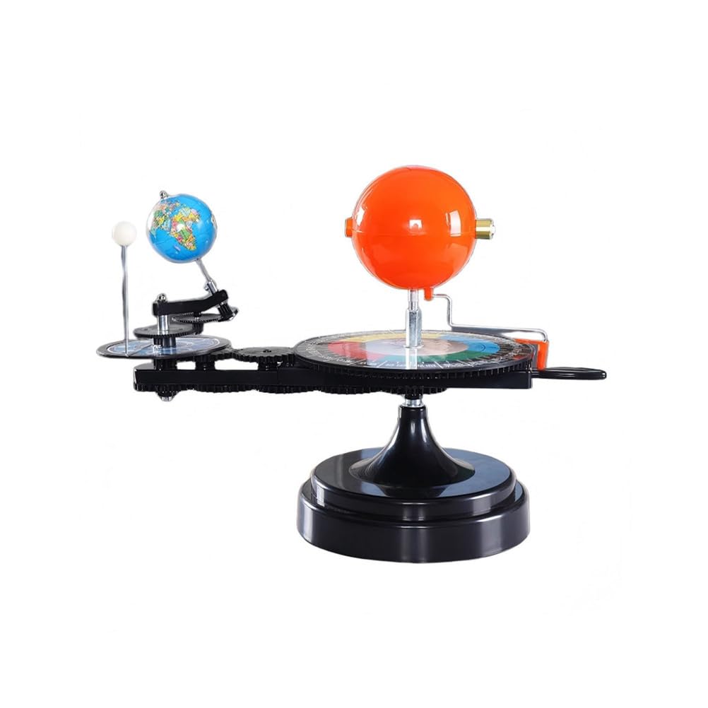 Modelo De Tres Esferas Sol Tierra Luna Con Manivela Demostrador Orbital Sistema Solar Para Fases Lunares Alternancia DíA-Noche Y Estaciones Material DidáCtico Para Clases GeografíA Escolar