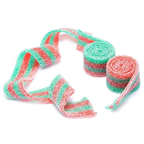 By The Cup Strawberry Apple Sour Belts, 1 lb Bulk Bag