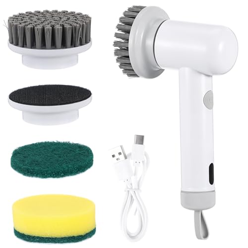 Cabilock Electric Cleaning Brush Cordless Spin Scrubber Bathroom Shower Scrubber for Cleaning