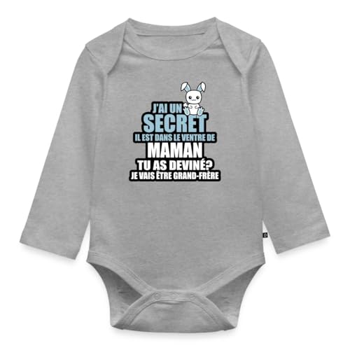 Body manches longues bébé bio Grand-Frère : vêtement naissance et coton naturel pour garçon