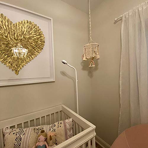Macrame Rainbow Moon Baby Crib Nursery Mobile Wall Hanging Decor Baby Crib Mobile For Girls Ceiling Mobile Fiber Wall Art #TOP6