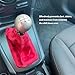 GMAPATS Universal Shift Boot Cover, Fabric Shifter Manual/Auto Shift Knob Boot Dust Cover, Red, for Car Interior Decoration