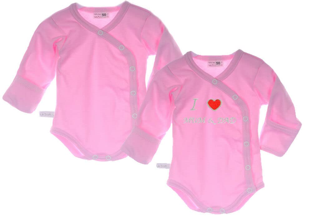 Bodys 2er Set – Wickelbody mit Kratzschutz in Weiß – Größen 44-104 – Weicher Babybody für Neugeborene & Kleinkinder