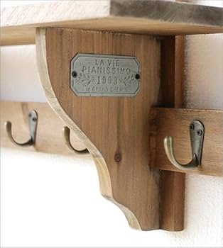 Amazon.co.jp: ウォールフック 木製 おしゃれ ウォールシェルフ