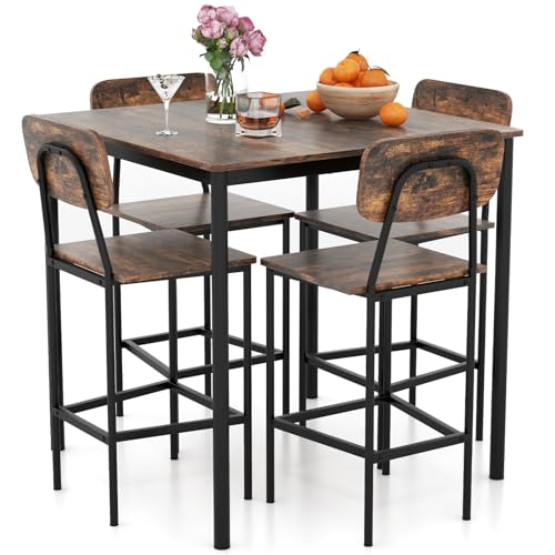 GIANTEX 5-Piece Counter Height Dining Set