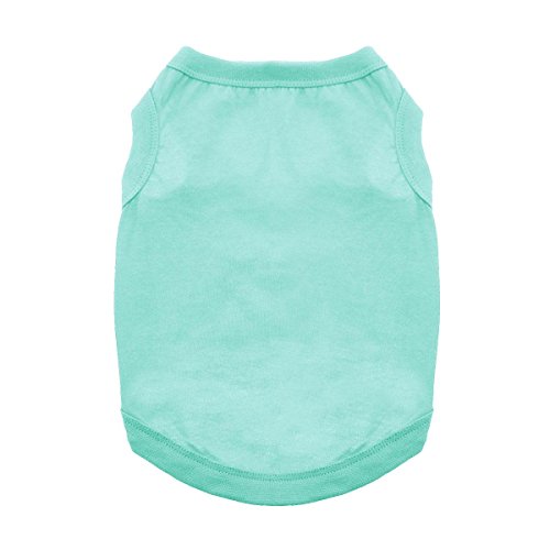 DOGGIE DESIGN Cotton Dog Tank (Teal, L)