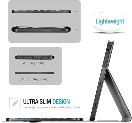 Image of ProElite Keyboard Case for OnePlus Pad 4 13.2 inch 2026 Cover, Magnetic Detachable Wireless Bluetooth Keyboard for OnePlus Pad 4 13.2 inch 2026, Black