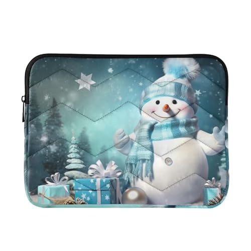 Funda para portátil 13-14 pulgadas impermeable diseño muñeco de nieve