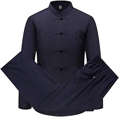 Tai Chi Kleidung Chinesische Kung Fu Kleidung Kampfsportanzug for Herren, traditionelle chinesische Kleidung, Tang-Anzug, Kung-Fu-Anzug, bequem, Tangzhuang, langärmliges Tai-Chi-Hemd, Uniform ( Color