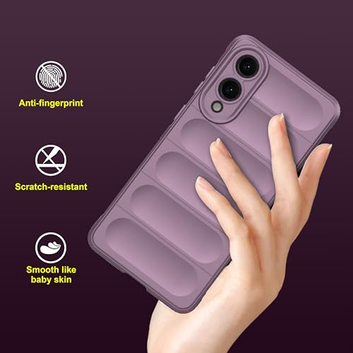 Image of amazon basics Back Case Cover for Samsung Galaxy S25 Edge | Compatible for Samsung Galaxy S25 Edge Back Cover | Liquid Silicon Magic Case with Camera Protection | Lavender