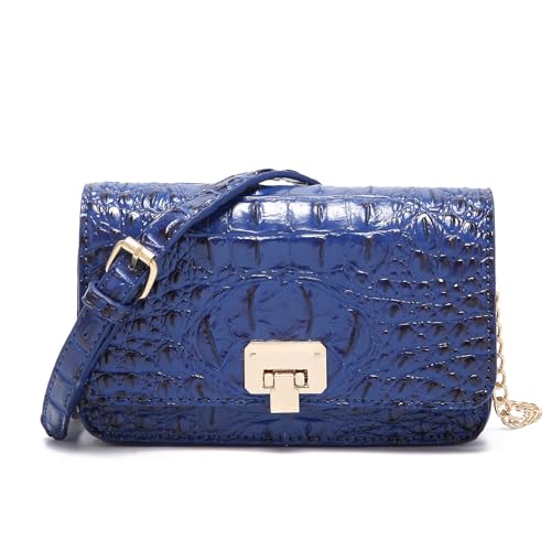 Image of Makcr Joacbv Small Crocodile Crossbody Cell Phone Purse for women Vegan Leather Clutch Wallet with Leather Shoulder Strap | Small