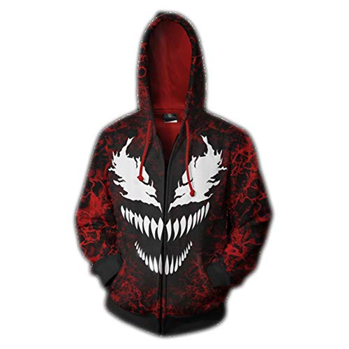 Xinxin Super Movies Series Anime 3D Cosplay Cardigan Zip Hoodie/Unisex Adult Red