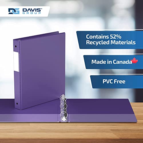 Premium Economy 1-Inch Binder, 3-Ring Binder For School, Office, Or Home, Colored Binder Notebook, Pack Of 6, Round Ring, Purple #TOP5