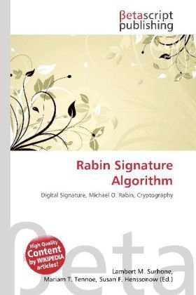 Amazon.fr - Rabin Signature Algorithm - Livres