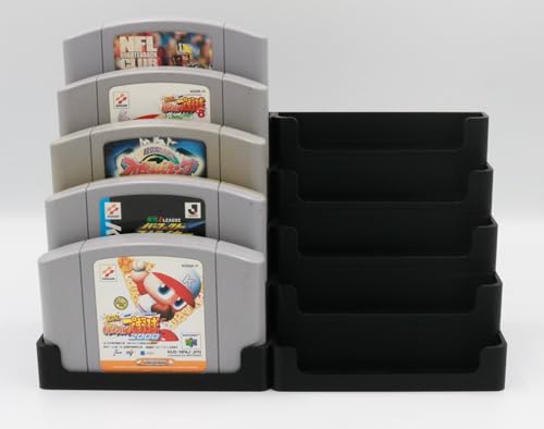 Image of Display Tower, Rack, Case for Nintendo 64 (N64) (Black, Fits 10 Games)