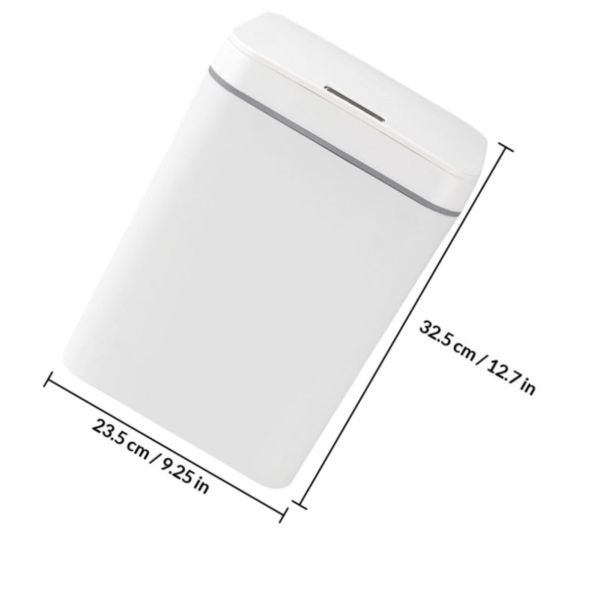 BESPORTBLE Papelera sin Contacto Inteligente de Inducción 16l Blanco