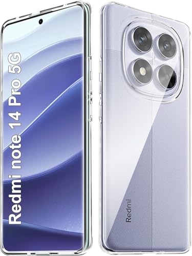 Image of REALCASE Silicone MI Redmi Note 14 Pro 5G Back Cover Case, Scratch Resistant Protective Crystal Clear Transparent Shock Proof Bumper Back Cover Case for MI Redmi Note 14 Pro /Poco X7 Pro 5G