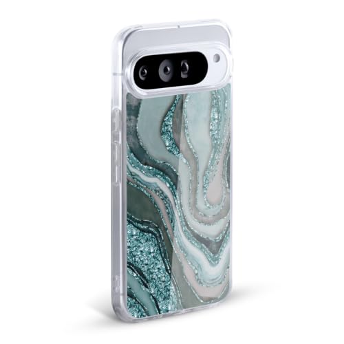 Funda para Google Pixel 8 de Gel Protectora MagSafe Mármol Turquesa 2