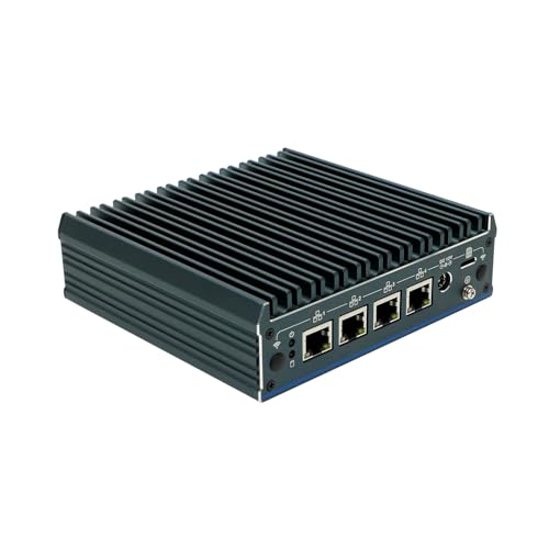 Mini PC Firewall N100 con carril DIN y 4 puertos 2.5GbE para OPNsense y VPN 3