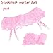 Produktbild TYJ 1Set Women Sexy Lace Soft Top Thigh-Highs Stockings + Suspender Garter Belt Black White,Pink