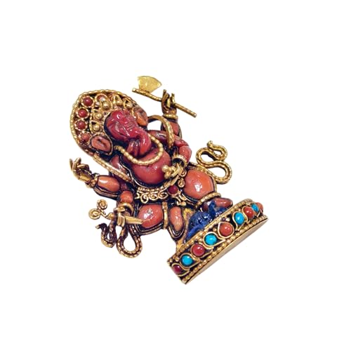 Pendentif Lord Ganesha argent 925 doré artisanat d'exception - 7