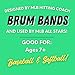 Baseball Notes Brum Bands: Softball & Baseball Swing Trainer - Hitting Trainer, 2-Band Set