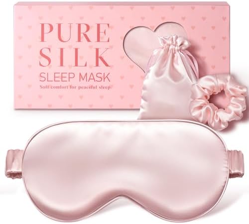 YUNCHI 100% Slaapmasker Zijde Vrouwen Mannen Comfortabel Biologisch Satijn Slaapbril Zijde Slaap Oogmasker 19Momme Pure Moerbeizijde Stof Blinddoek Om Te Slapen (Roze YUNCHI 100% Slaapmasker Zijde Vrouwen Mannen Comfortabel Biologisch Satijn Slaapbril Zijde Slaap Oogmasker 19Momme Pure Moerbeizijde Stof Blinddoek Om Te Slapen (Roze