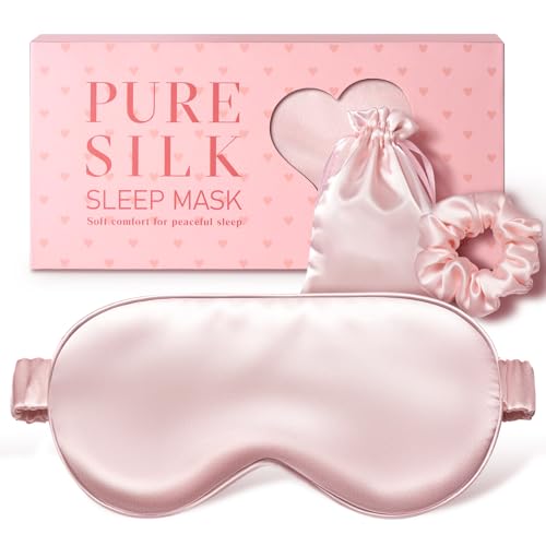 LitBear 100% Pure Silk Sleep Mask, 22 Momme 6A...