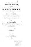 Proeve van onderzoek omtrent het armwezen (Dutch Edition)