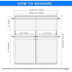 MYSKY HOME Semi-Sheer Kitchen Curtains Valance and Tiers Set Jacquard Rod Pocket Farmhouse Window Curtains Brown 36 inch Length 3 Piece Set MYSKY HOME Semi Sheer Kitchen Curtains Valance and Tiers Set Jacquard Rod Pocket Farmhouse Window Curtains Brown 36 inch Length 3 Piece Set