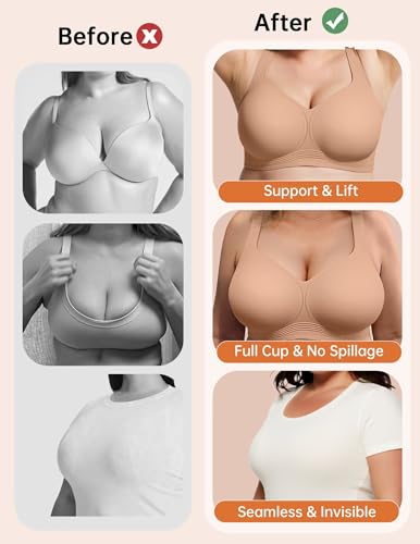 Image of Vertvie Jelly Bras for Women No Underwire Minimizer Support