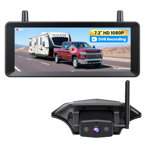 Image of AUTO-VOX 7.2 inch Wireless RV Backup Camera: 30-Min Plug and Play Install