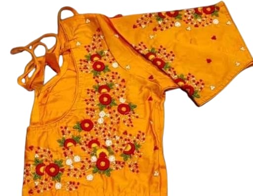 Women's Floral Emroidery Readymade Short Sleeves BlouseComfortable, Breathable, Lightweight, Skin Friendly SL250-image-46
