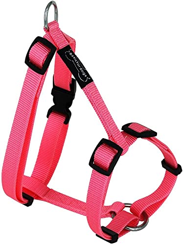 Wouapy Basic Line Harness for Dog 12 mm Width/Thorax of 32/45 cm, Pink Harness