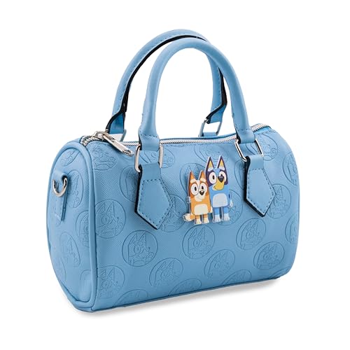 Fast Forward Bluey Mini Purse Crossbody Handbag for Women | Leather Women's Shoulder Handbag Satchel with Embossed Print | Bluey Accessories for Girls, Boys, Adults, Unisex