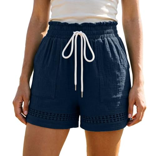 Short Corto Mujer Deportivo De Embarazada con Lentejuelas Blancos Elastico Sastre 2021 Especiales Online Futbol Hippie Apretados Playeros Chiquitos Dobladillo Flojo Pinzado Tiro