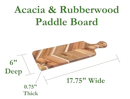 Tabla de cortar rectangular de madera acacia y rubberwood miniatura 2