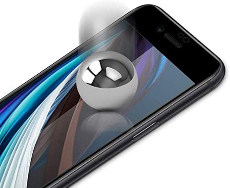 MOBILE STUFF [2 Pack] Screen Protector Compatible for iPhone SE 2022 / iPhone SE 2020, Full Coverage Tempered Glass Film [Edge to Edge Protection] [3D Curved ][Crystal Clear][Bubble Free], Black