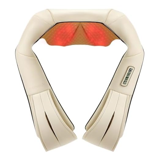 Nekteck Shiatsu Massageador de pescoço e costas com calor calmante, almofada elétrica de massagem de tecido profundo 3D para ombro, perna, alívio de dores musculares de corpo inteiro, carro, escritório e uso doméstico