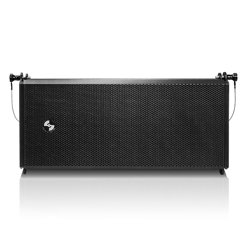 Image of Sound Town ZETHUS Series Dual 6.5 inch Powered Line Array Speaker with Class-D Amplifier, DSP, for Lounge, Club, Bar, Theater, Restaurant, Church, Black(ZETHUS-A26PW)