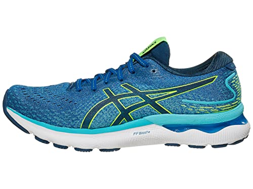 ASICS Men's Gel-Nimbus 24 Running Shoes, 7, Lake Drive/Hazard Green