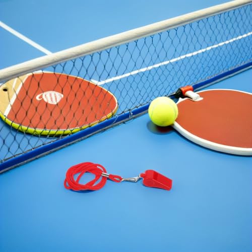 20 silbatos deportivos de plástico FUOYLOO con cordones miniatura 7