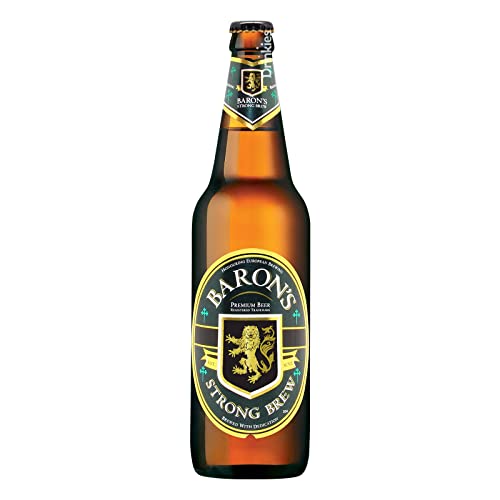 Barons Strong Brew Lager Beer Quart Bottle 633ml