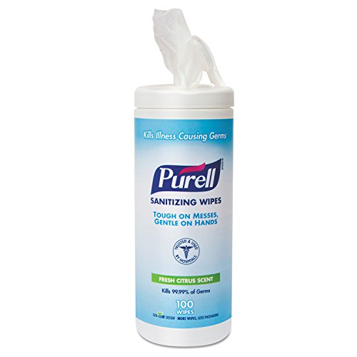 Image of PURELL, GOJ911112EA, Textured Sanitizing Wipes, 100 / Each, White